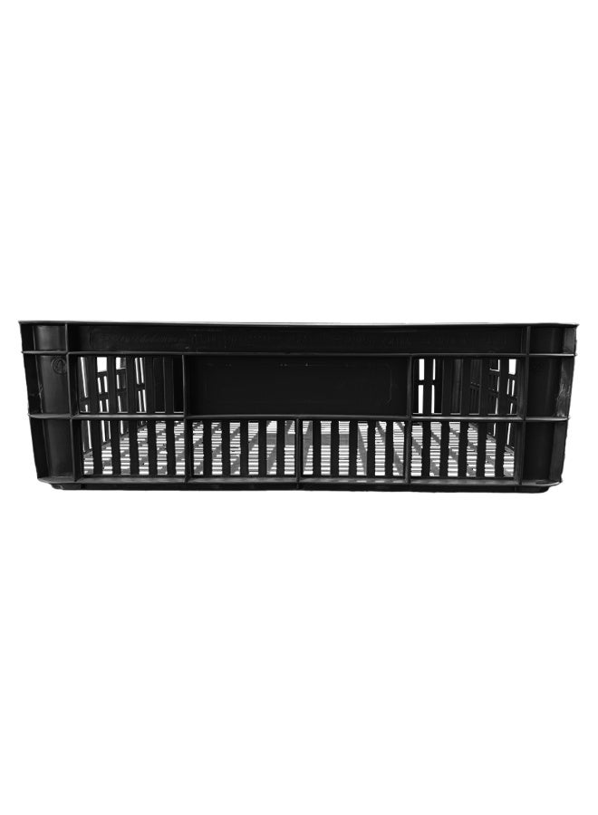 صناعات بلاستيكا ذ.م.م. 6pcs of Bakery Crate Ventilated Storage Crate BC594517 Stackable & Durable Storage Box For Home Office and Outdoor Organizer (590mm x 450mm x 170mm) Black - Image 2
